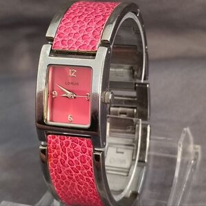 Cute Pink & Sliver Lorus Watch ~ Runs & Keeps Time, New Battery
